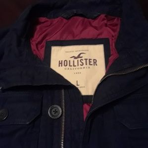 Blue Hollister Abercrombie Military Jacket
